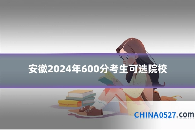 安徽2024年600分考生可选院校