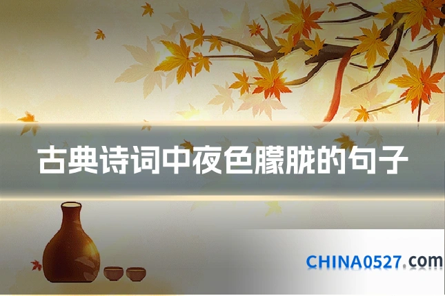 古典诗词中夜色朦胧的句子