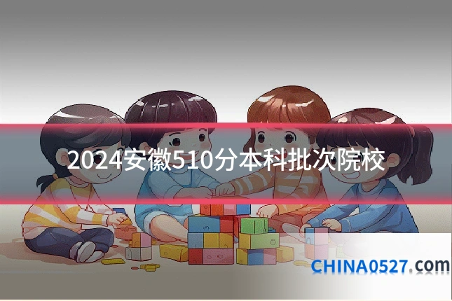 2024安徽510分本科批次院校