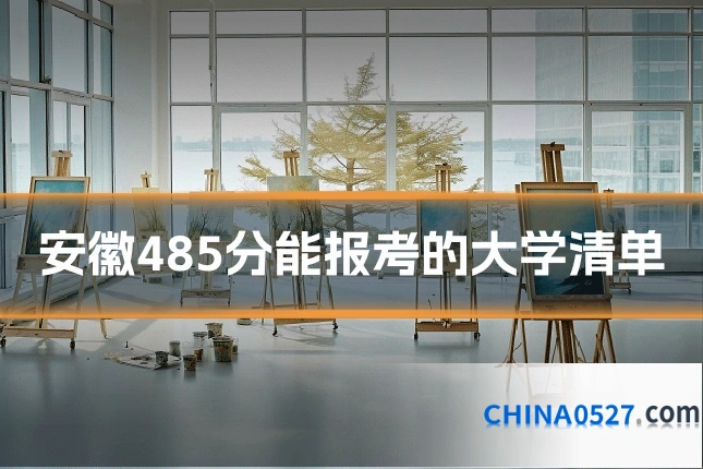安徽485分能报考的大学清单