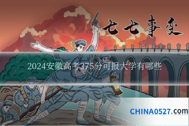 2024安徽高考375分可报大学有哪些