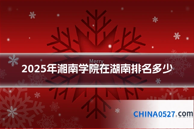 2025年湘南学院在湖南排名多少