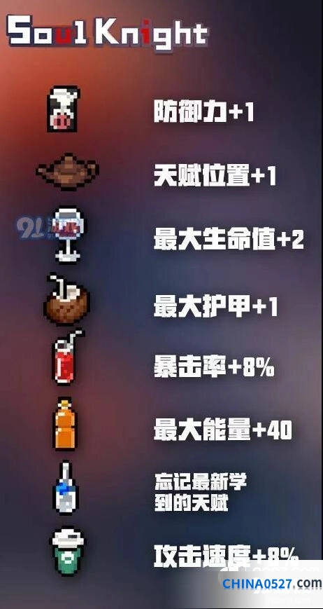 元气骑士饮料作用分享 果汁属性与实战效果