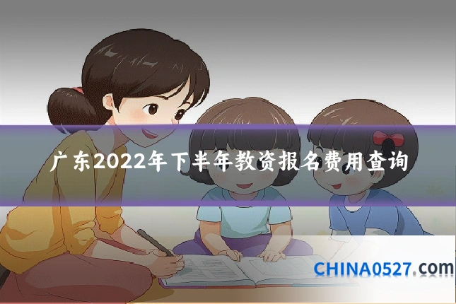广东2022年下半年教资报名费用查询