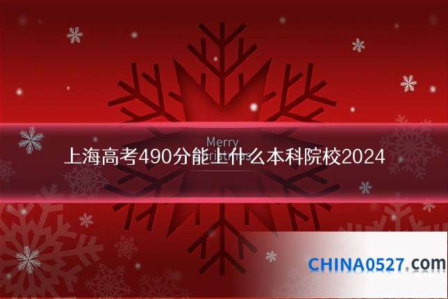 上海高考490分能上什么本科院校2024