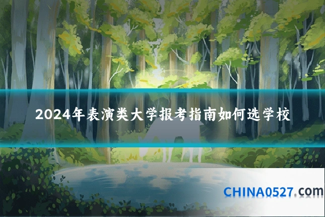 2024年表演类大学报考指南如何选学校