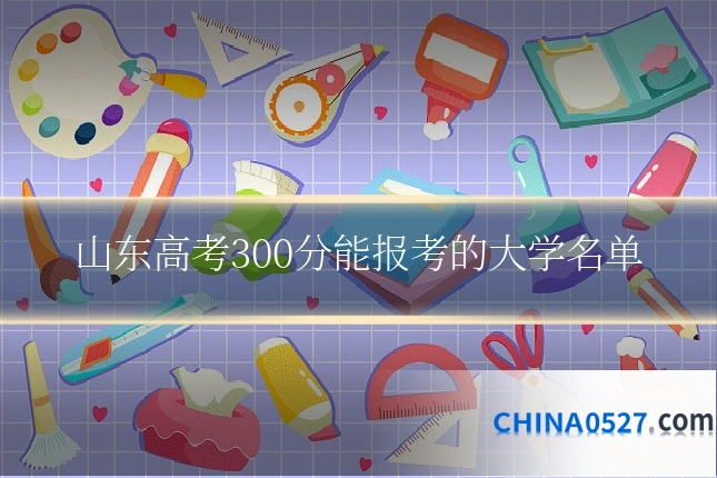 山东高考300分能报考的大学名单