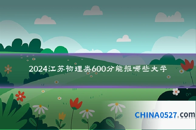 2024江苏物理类600分能报哪些大学