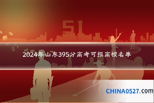 2024年山东395分高考可报高校名单
