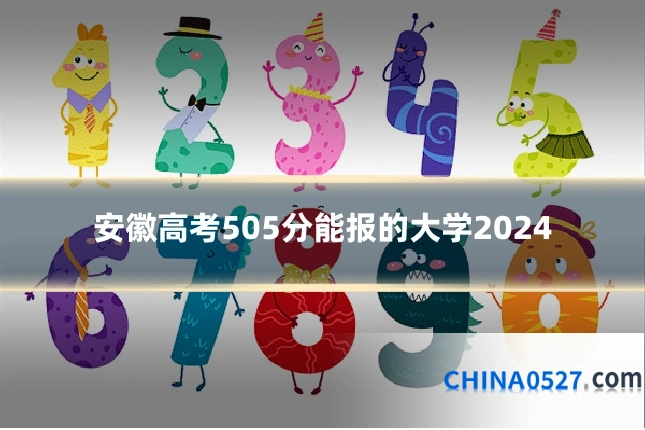 安徽高考505分能报的大学2024