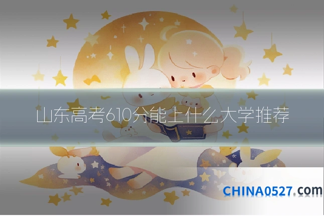 山东高考610分能上什么大学推荐