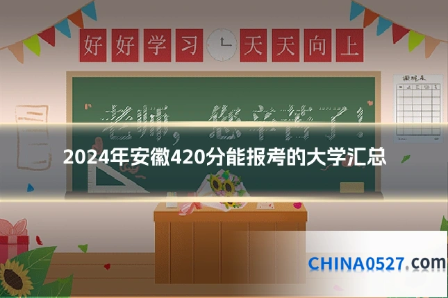 2024年安徽420分能报考的大学汇总
