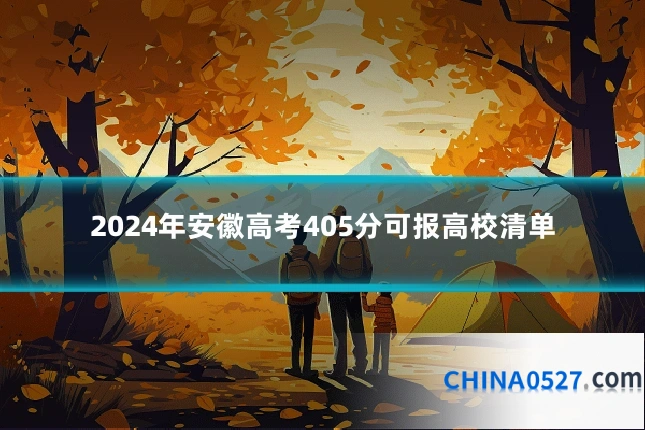 2024年安徽高考405分可报高校清单
