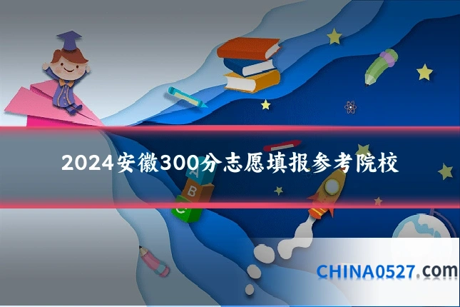 2024安徽300分志愿填报参考院校
