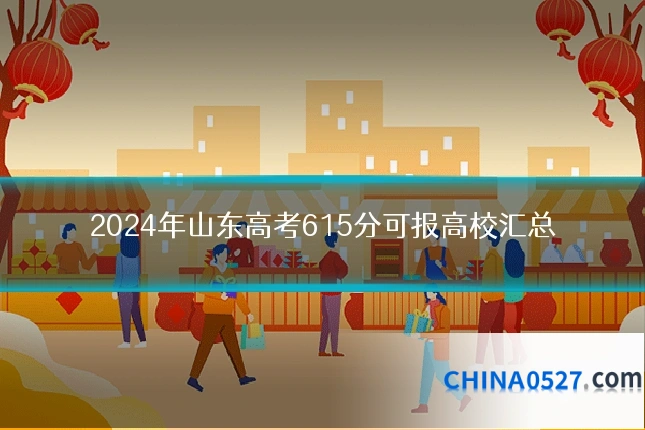 2024年山东高考615分可报高校汇总