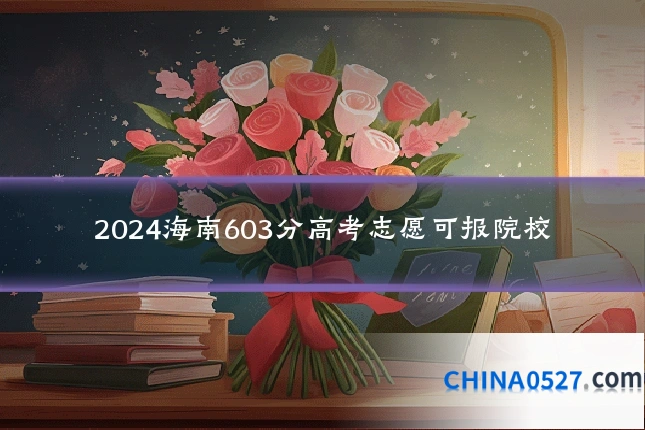 2024海南603分高考志愿可报院校