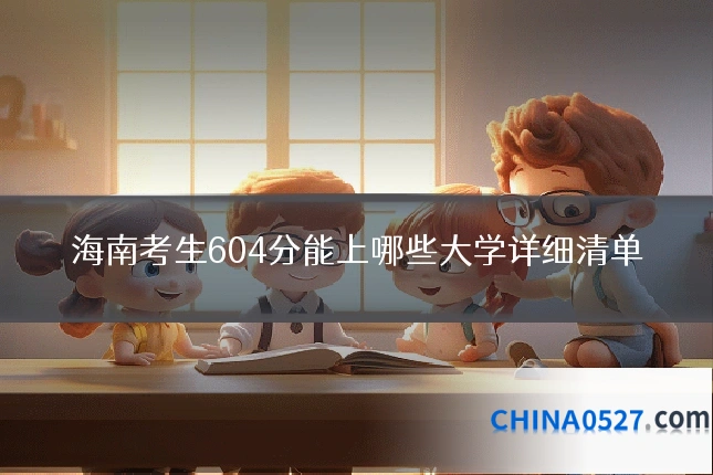 海南考生604分能上哪些大学详细清单