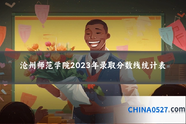 沧州师范学院2023年录取分数线统计表