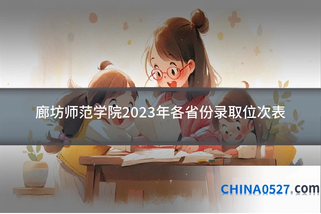 廊坊师范学院2023年各省份录取位次表