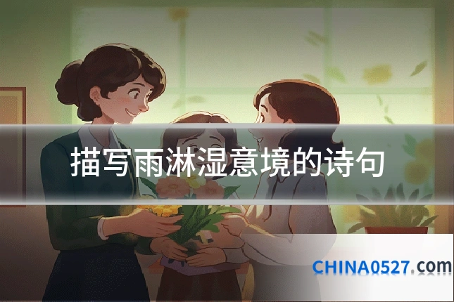 描写雨淋湿意境的诗句
