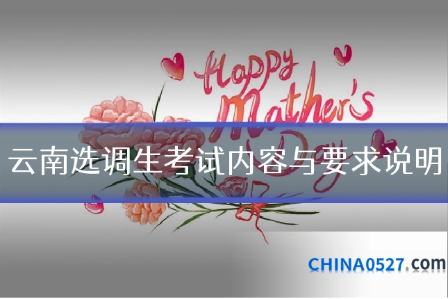 云南选调生考试内容与要求说明