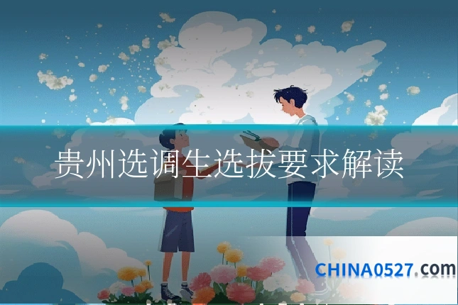贵州选调生选拔要求解读