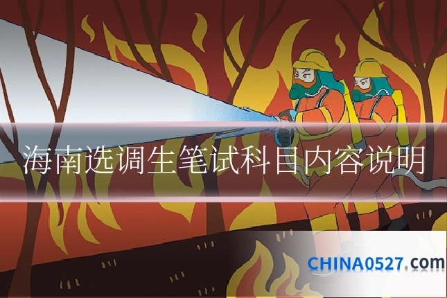 海南选调生笔试科目内容说明