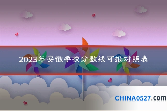 2023年安徽学校分数线可报对照表