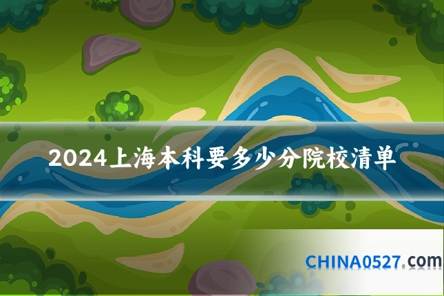 2024上海本科要多少分院校清单