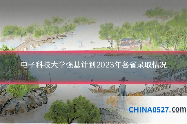 电子科技大学强基计划2023年各省录取情况