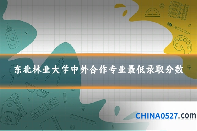 东北林业大学中外合作专业最低录取分数