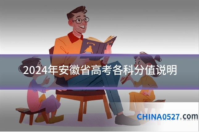 2024年安徽省高考各科分值说明