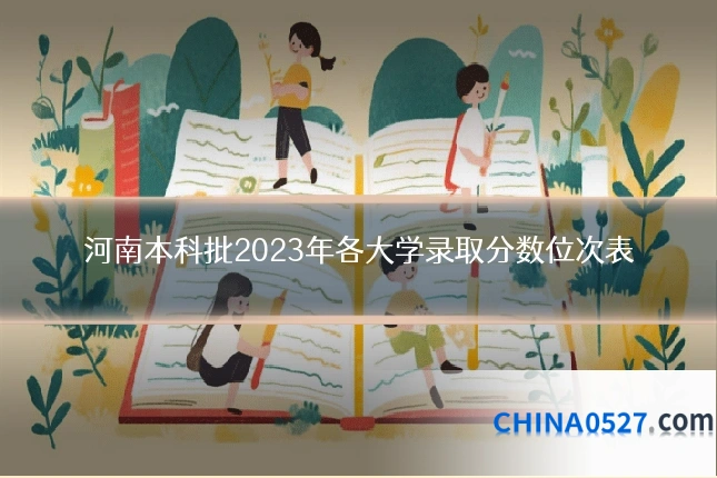 河南本科批2023年各大学录取分数位次表