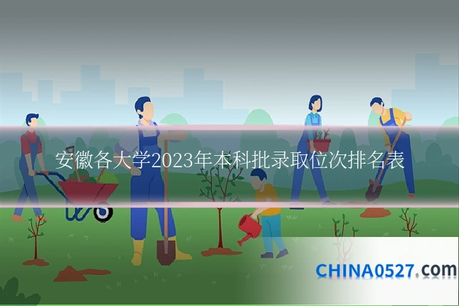 安徽各大学2023年本科批录取位次排名表