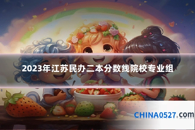 2023年江苏民办二本分数线院校专业组