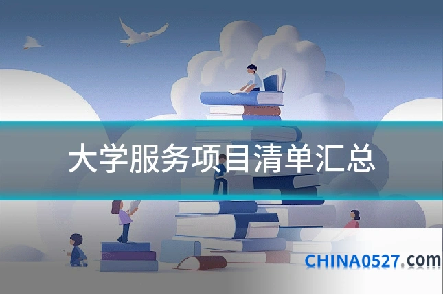 大学服务项目清单汇总