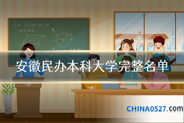 安徽民办本科大学完整名单