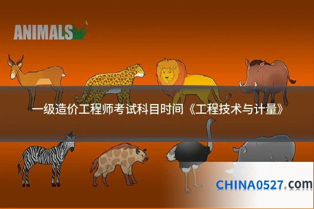 一级造价工程师考试科目时间《工程技术与计量》