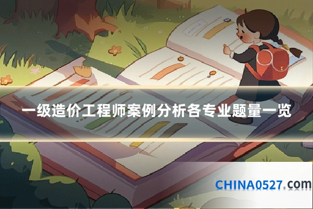 一级造价工程师案例分析各专业题量一览