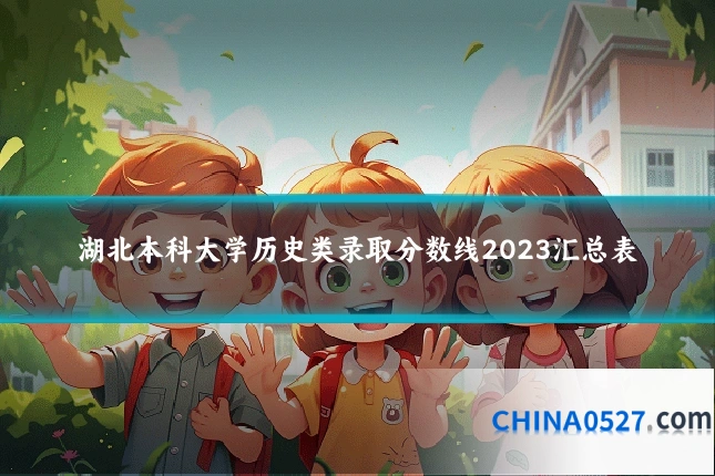 湖北本科大学历史类录取分数线2023汇总表