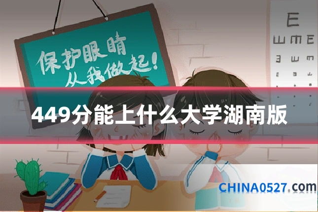 449分能上什么大学湖南版