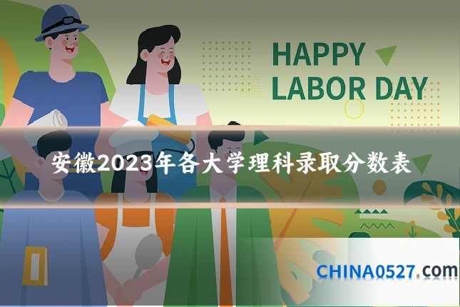 安徽2023年各大学理科录取分数表