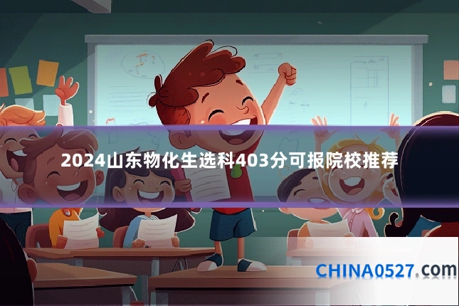 2024山东物化生选科403分可报院校推荐