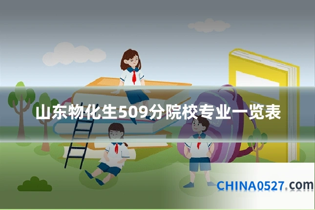 山东物化生509分院校专业一览表