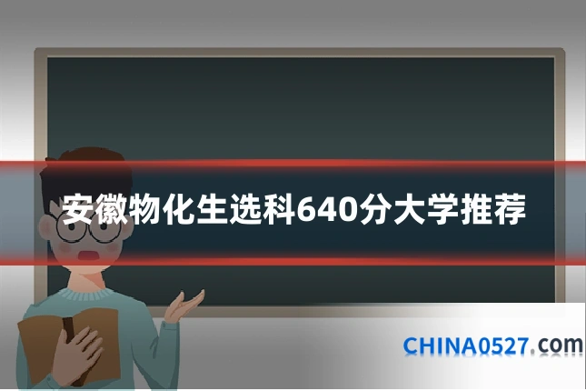 安徽物化生选科640分大学推荐