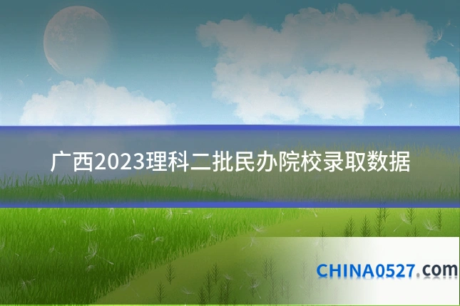 广西2023理科二批民办院校录取数据