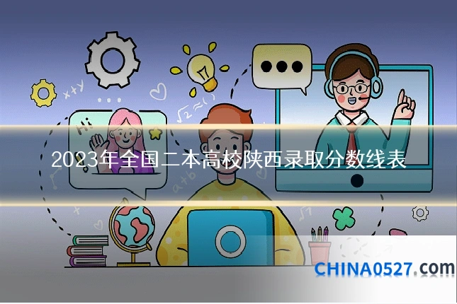 2023年全国二本高校陕西录取分数线表