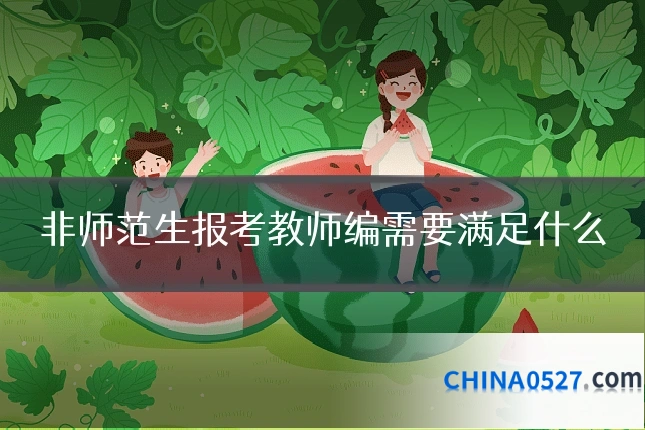 非师范生报考教师编需要满足什么