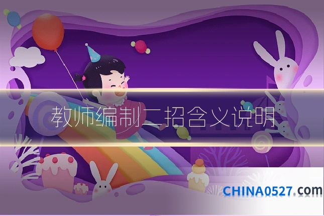 教师编制二招含义说明