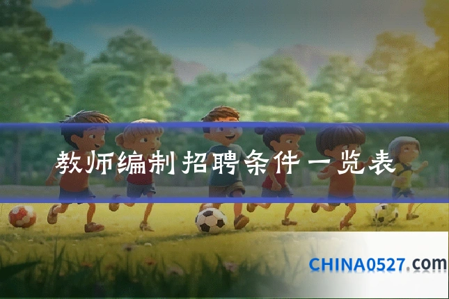 教师编制招聘条件一览表
